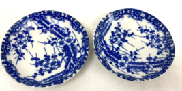 Vintage Asian Sauce Dishes Blue/White 3.5&quot; Lot of 2 - $225.23 MXN
