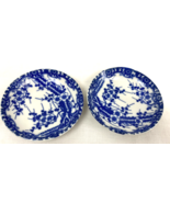 Vintage Asian Sauce Dishes Blue/White 3.5&quot; Lot of 2 - €10,53 EUR