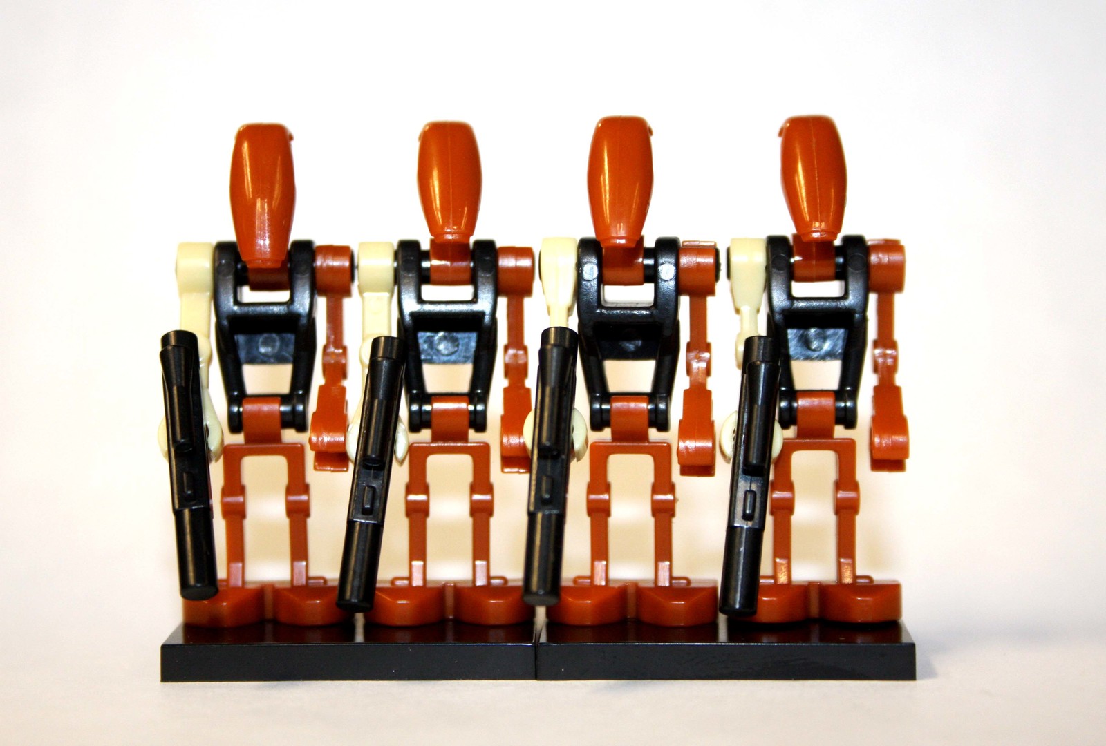 Movie Minifigure Battle Droid Brown Pack Of 4 Star Wars Fast Shipping - $9.26