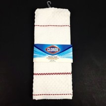 Clorox Kitchen Towels 16&quot; x 28 Red Stripe Bleach Safe 50 Washes Cotton - $13.85