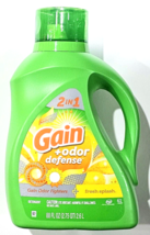 Gain Odor Defense Fighters Fresh Splash He Laundry Detergent 88oz 61 Loads - £26.37 GBP