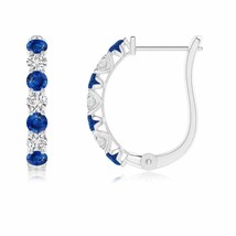 Authenticity Guarantee 
Angara Natural 2.5mm Blue Sapphire Classic Earrings i... - £839.04 GBP