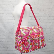 ❤️ VERA BRADLEY Lilli Bell Weekender Travel Duffel Retro Pink Orange Floral - £47.84 GBP