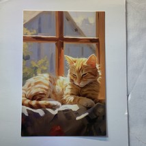Cat Kittens Oil Painting Retro Style Postcard Wall Decor - £2.64 GBP