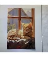 Cat Kittens Oil Painting Retro Style Postcard Wall Decor - £2.62 GBP