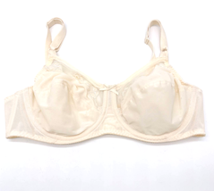 Bali Flower Womens 40C Underwire Bra Unlined Full Coverage Cream Beige 0180 - £14.62 GBP