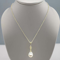Diamond South Sea Pearl Necklace 12.77 mm 14k Gold Italy Certified $1,29... - €584,79 EUR