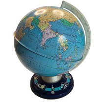 Metal World Globe on Historical Theme Base International Countries - £13.00 GBP