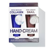 TENZERO Set of 2 Relief Hand Cream - Collagen &amp; Snail - to Hydrate Dry Hands - £14.79 GBP