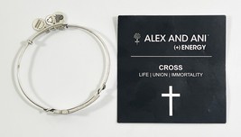 Alex And Ani Cross Rafaelian Silver Wrap Bangle Bracelet - £11.61 GBP