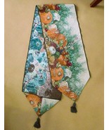 Tapestry Table Runner With Pumpkins by Sandra Bergeron Fall Tassels - $185.26 MXN