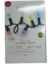 Wondershop Multicolor LED Mini Lights 20&#39; 7&quot; Length - Indoor/Outdoor Use! - £12.47 GBP