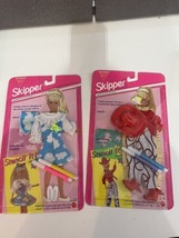 Vintage Mattel Barbie Skipper Cloths NEW NIP Blue Dress Cowboy Outfit lot - £16.61 GBP