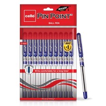 10 Cello Pinpoint Ball Pens, Blue, .6mm tip Smooth Writing - £7.69 GBP