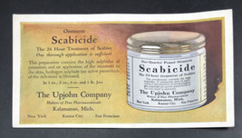 Advertising Ink Blotter Scabicide Ointment Cream Upjohn Co Kalamazoo Mic... - $18.53