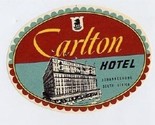 Carlton Hotel Luggage Label / Baggage Sticker Johannesburg South Africa - £9.34 GBP