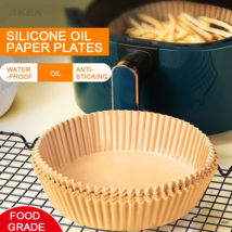 100Pcs Air Fryer Disposable Paper Liner Non-Stick Pan Parchment Baking Papers - £19.87 GBP