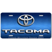 Toyota Tacoma Inspired Art on Blue FLAT Aluminum Novelty License Tag Plate - £14.32 GBP