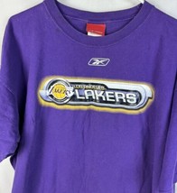 Vintage Los Angeles Lakers T Shirt Reebok Team Logo Men’s XL NBA Basketball Kobe - £23.50 GBP