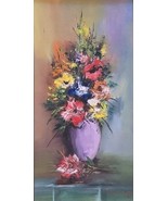 Signed 1995 Cupidon Rodrigue Flowers in a Vase Still Life Haitian Art Pa... - €767,63 EUR