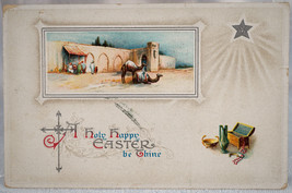 Antique Embossed Postcard A Happy Easter Be Thine - 1913 1 cent Stamp - £3.97 GBP
