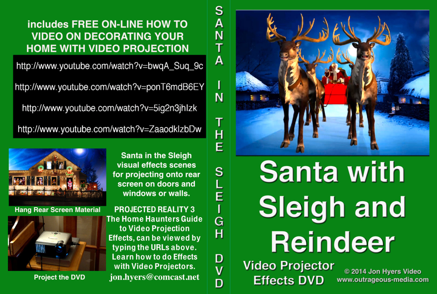 Santa Sleigh and Reindeer - $19.95