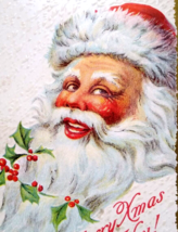 Santa Claus Christmas Postcard Jolly Ole Saint Nick Large Face Serie 2000 Emboss - £14.33 GBP