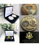 Set Of 2 Coins DoD US Israel Army IDF Military  &amp; Intelligence Mossad CI... - $5,293.72 MXN