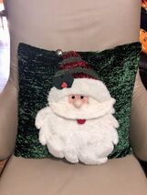 Whimsical Santa Claus Throw Pillow Valor Jingle Bell 17” X 17” Christmas... - $19.52 CAD