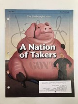 Rush Limbaugh Letter Newsletter Magazine May 2011 A Nation of Takers - £14.85 GBP