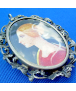 Original Deco Hand Painted Portrait Pendant Antique Medallion 800 Silver... - €800,70 EUR