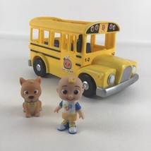 Cocomelon Musical Yellow School Bus Vehicle Action Figures Bingo Baby JJ Toy - £19.86 GBP