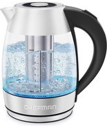 Chefman Electric Glass Kettle, Fast Boiling W/ LED Lights, Auto Shutoff ... - £40.98 GBP