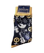 New Funky Retro Novelty PEACE LOVE ROCK &amp; ROLL SOCKS Punk Hippie Music-B... - $86.23 MXN