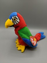 Vintage TY #4197 Beanie Baby Jabber The Parrot Tropical Bird 1998 - £14.93 GBP