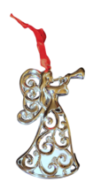 Lenox Sparkle and Scroll Silver Christmas Holiday Ornament - New - Angel Clear - £17.29 GBP