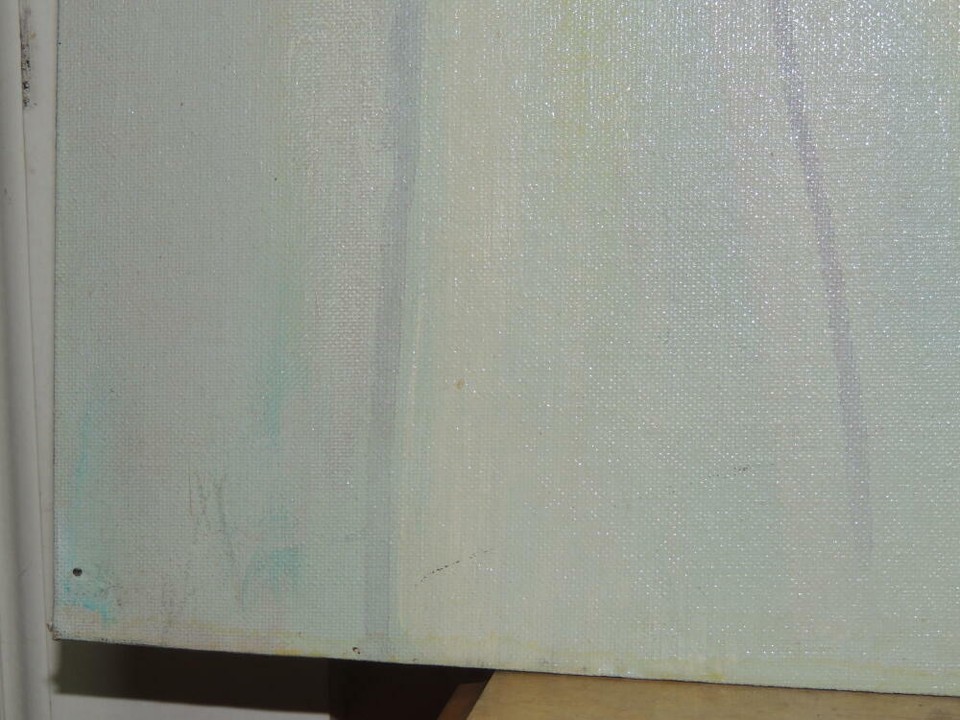 Painting signed 20x16 S Kamen Canvas expressionist Samuel Sam Sailing San Diego Item image 8