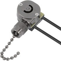 Ceiling Fan Light Switch Ze-109M Pull Chain Switch On Off Light, Black Chain - £23.90 GBP