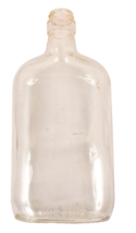 Vintage One Pint Clear Glass Bottle Wine Flask - $10.83 CAD