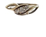 3 Women&#39;s Cluster ring 14kt Yellow Gold 369739 - £80.38 GBP