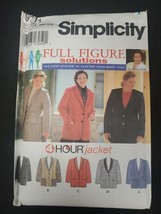 Simplicity Womens Full Figure Solutions Jacket Sewing Pattern Size 26W-3... - $90.82 MXN