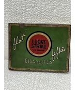Vintage Lucky Strike Green Cigarette Tin Flat Fifties &quot;IT&#39;S TOASTED&quot; 4”x6” - $470.22 MXN