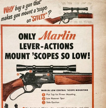 1952 Marlin Lever Action Scopes Advertisement Hunting Optics Accessories... - $375.23 MXN