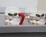 NEW RARE Pottery Barn Set of 4 Santa Claus Shot Glasses 1 OZ Earthenware - $39.99