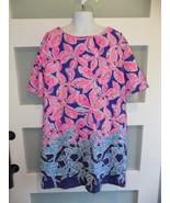 Lilly Pulitzer Little Lilah Royal Purple Wild Child Pink Dress Size XL (... - $709.35 MXN