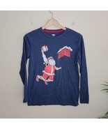 Old Navy | Dunking Santa Graphic Long Sleeve Tee, boys XL 14-16 - £7.63 GBP