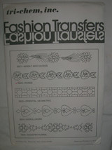 Old Vintage Tri-Chem, Inc. Fashion Transfers Roses 0622 Pattern ~ Iron On - £4.72 GBP