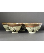 5-Hand-Thrown and Hand Painted Rice Soup Cereal Bowls - $40.50