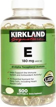 Kirkland Signature Vitamin E 180mg- 500 Softgels (2 Pack) - £43.95 GBP
