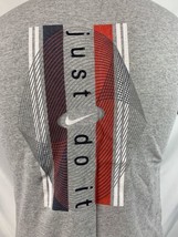 Vintage Nike T Shirt Swoosh Just Do It USA Grey Large Crew Tee 90s - £19.97 GBP